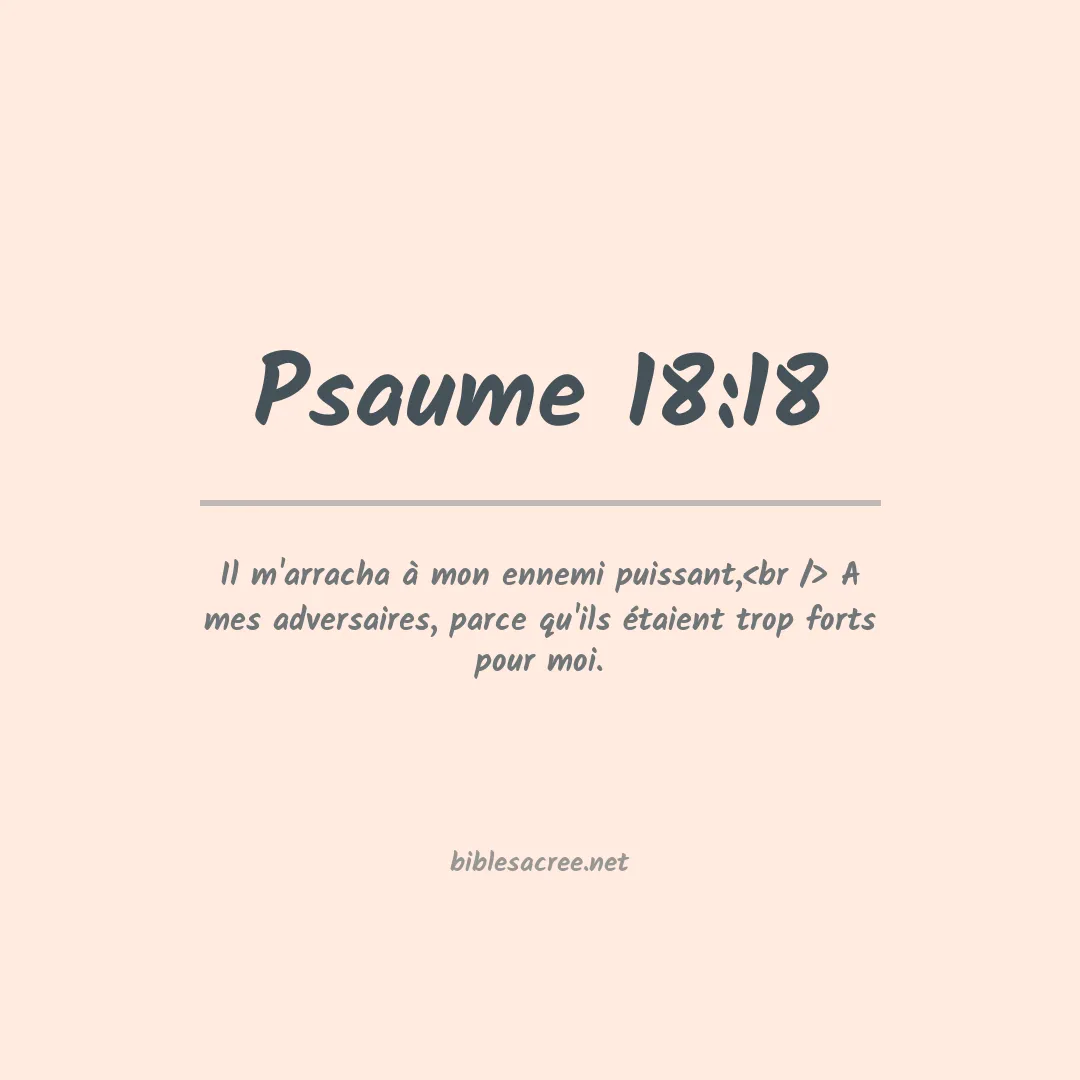 Psaume - 18:18