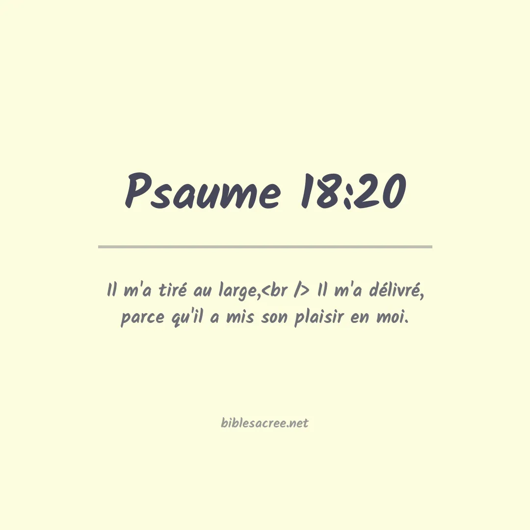 Psaume - 18:20
