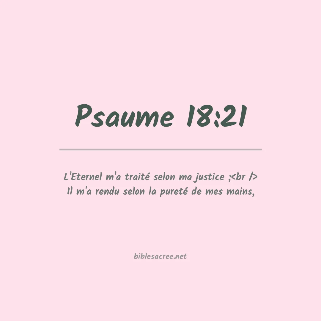 Psaume - 18:21