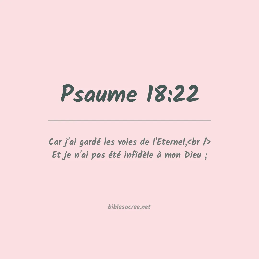 Psaume - 18:22