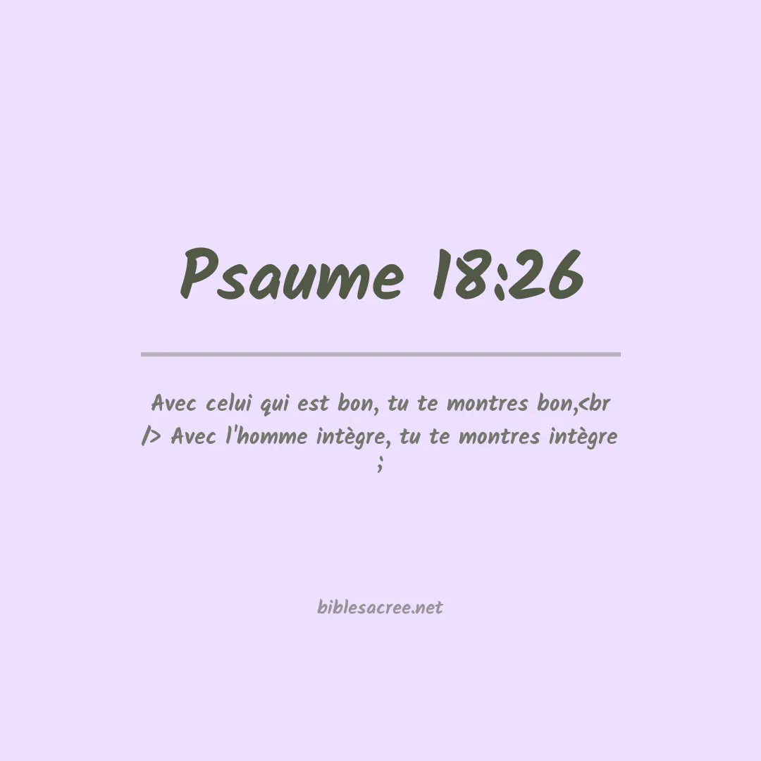 Psaume - 18:26