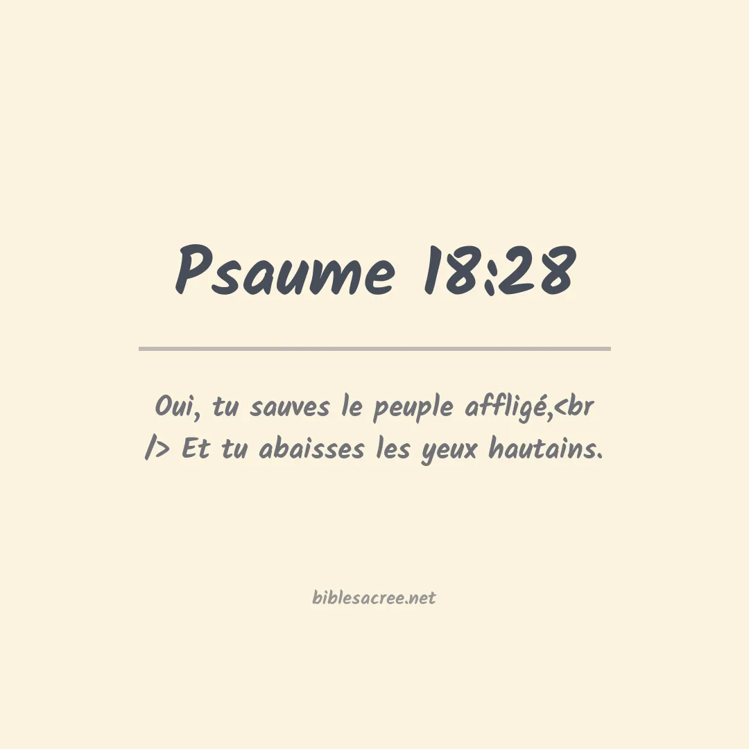 Psaume - 18:28