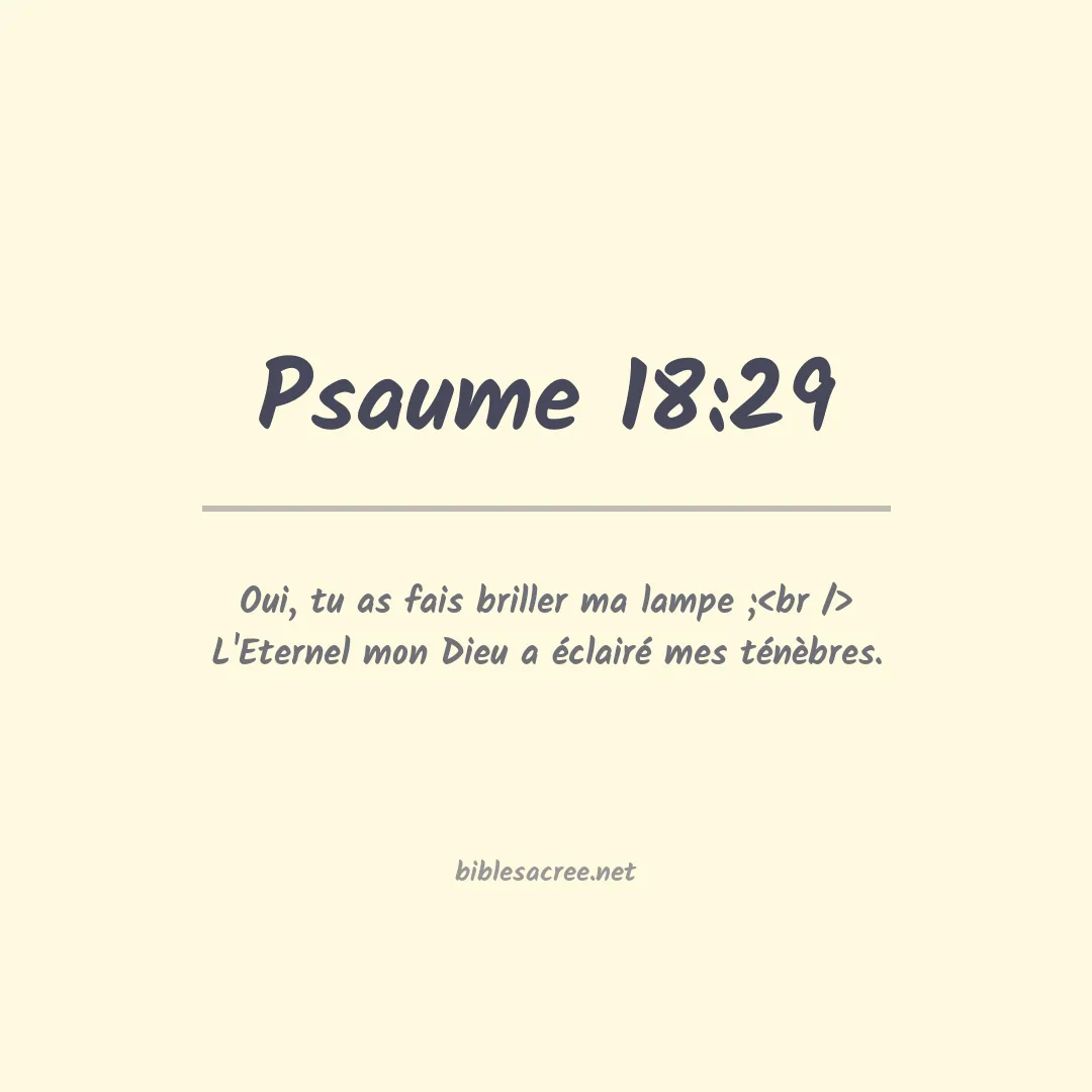 Psaume - 18:29