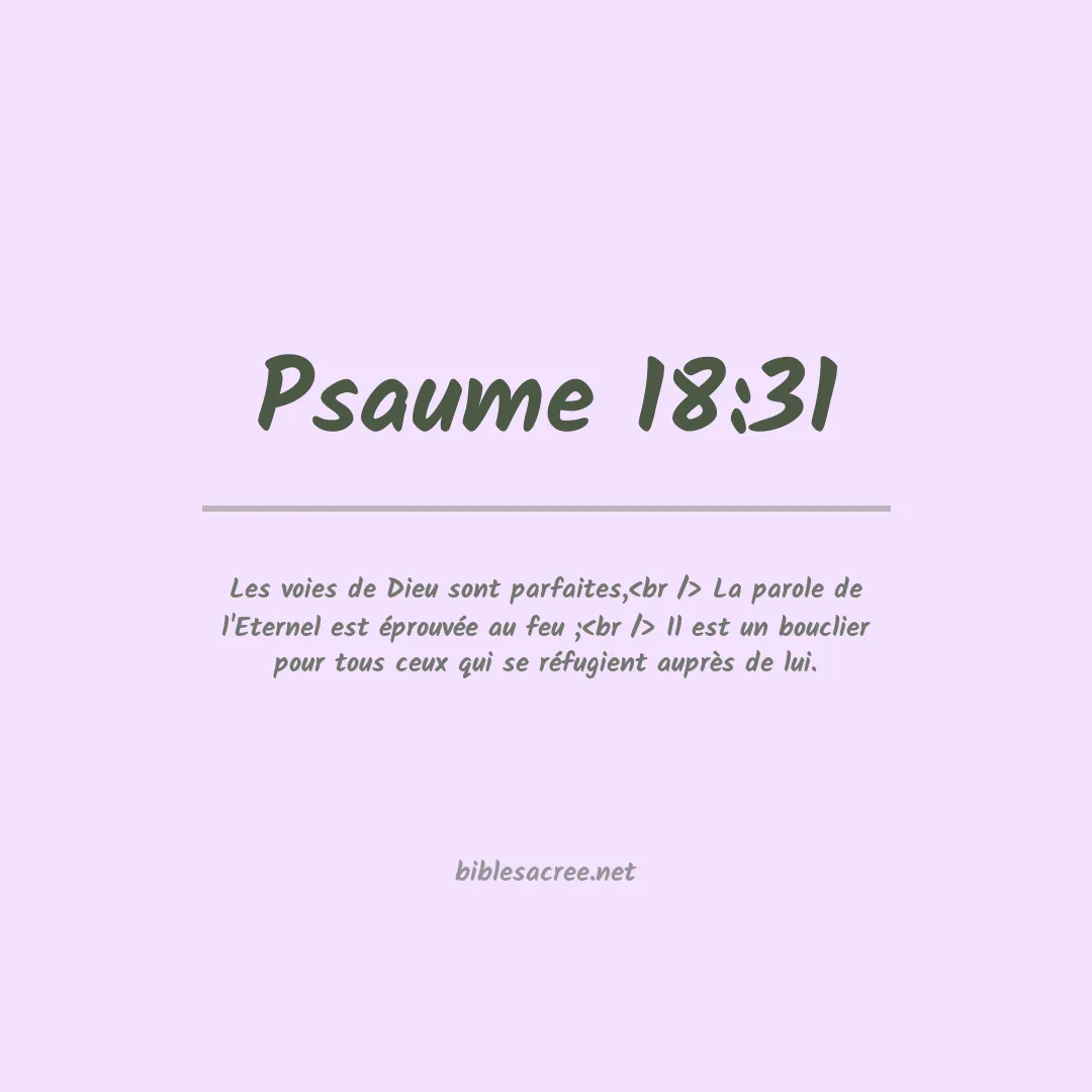 Psaume - 18:31