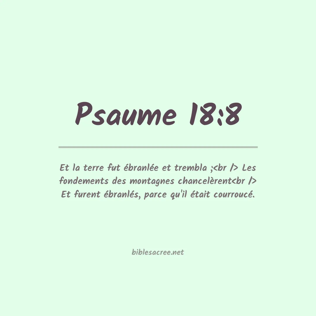 Psaume - 18:8