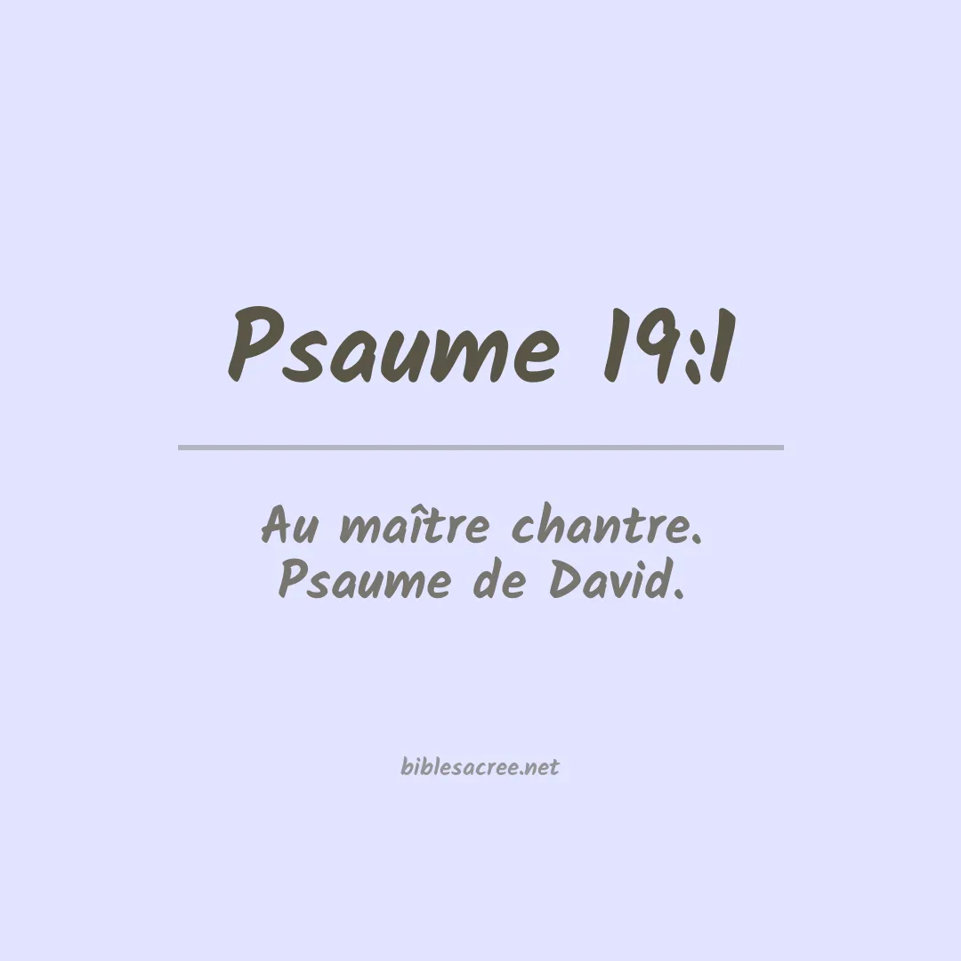 Psaume - 19:1