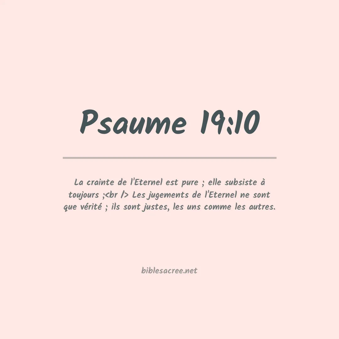 Psaume - 19:10