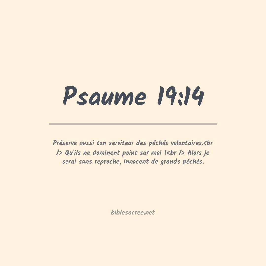 Psaume - 19:14