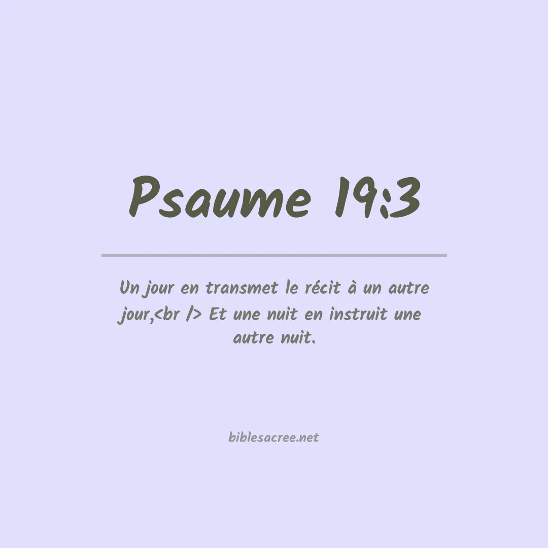 Psaume - 19:3