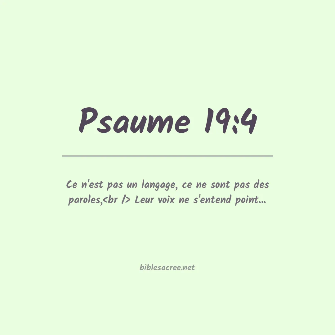 Psaume - 19:4