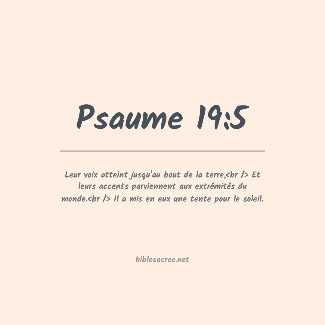 Psaume - 19:5