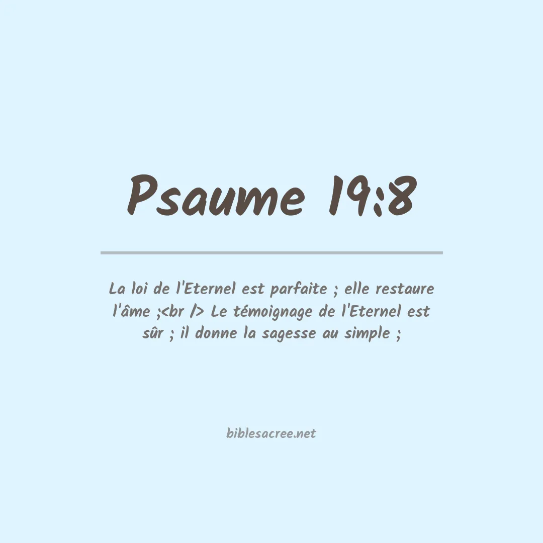 Psaume - 19:8