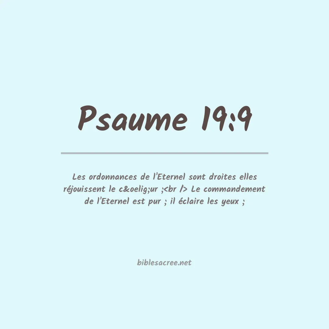 Psaume - 19:9