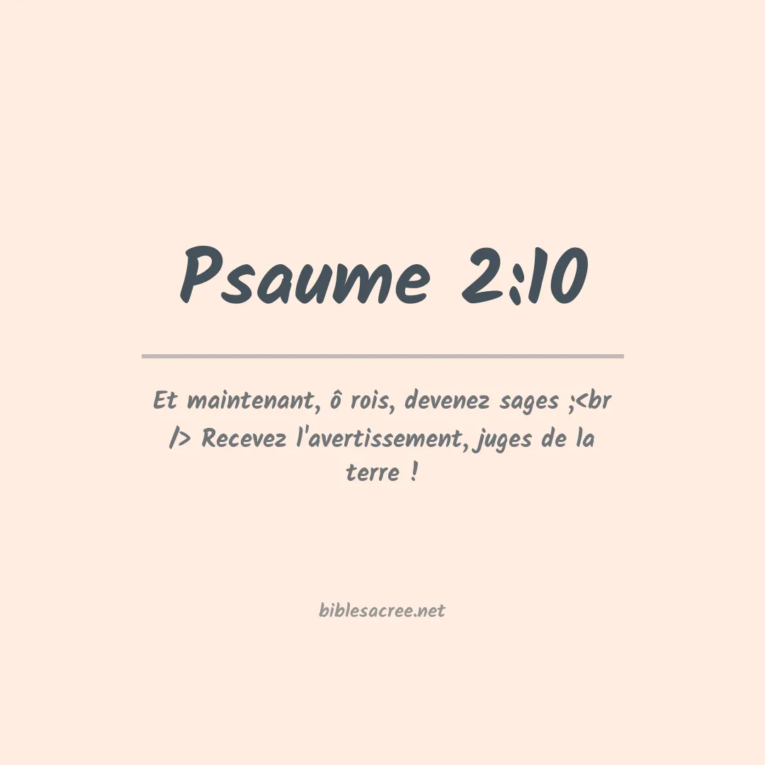 Psaume - 2:10