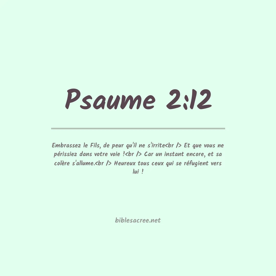 Psaume - 2:12