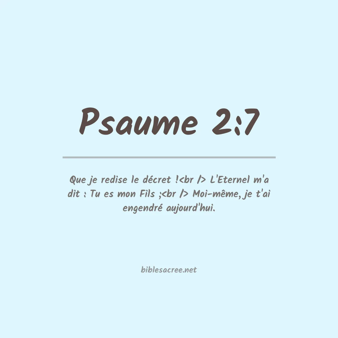 Psaume - 2:7