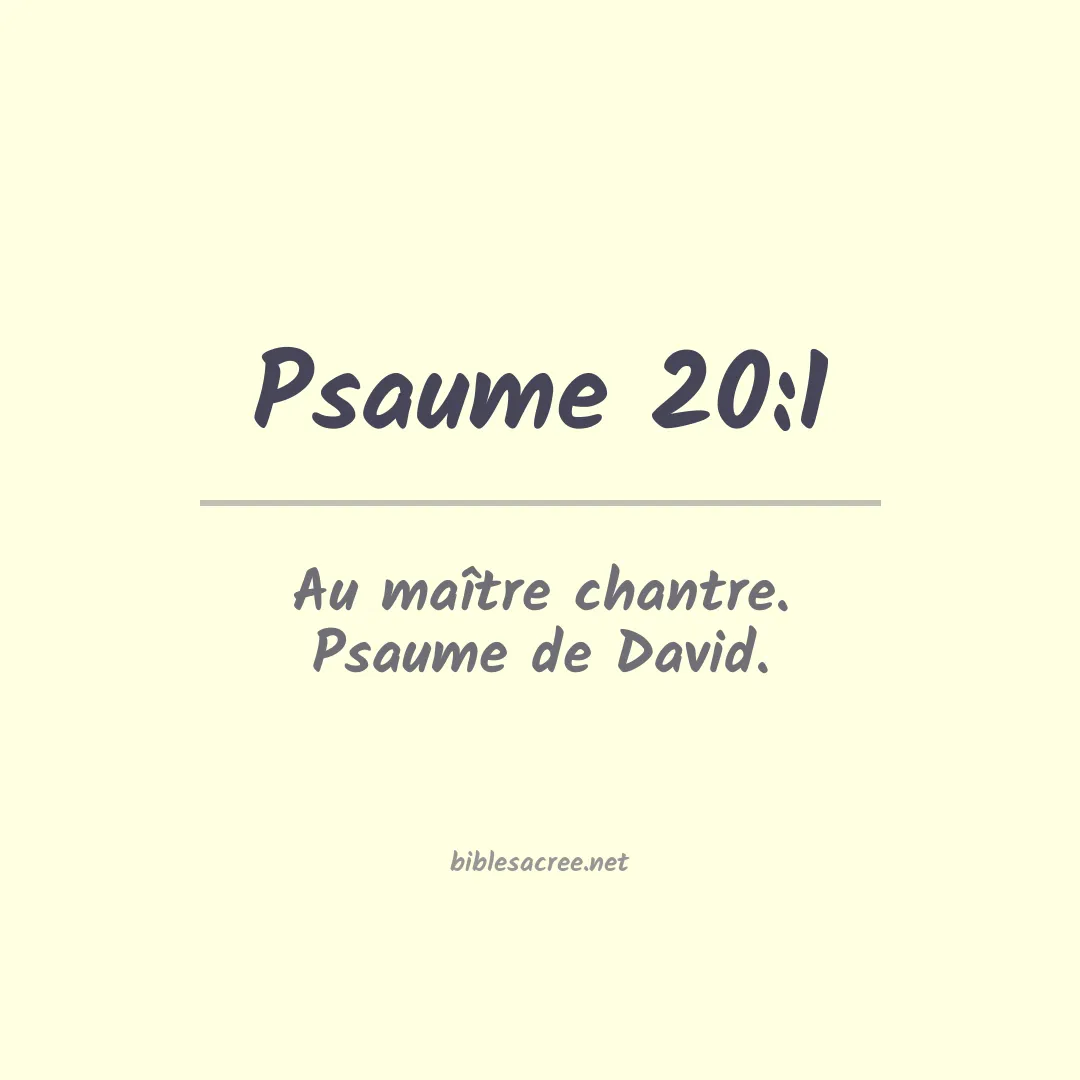 Psaume - 20:1