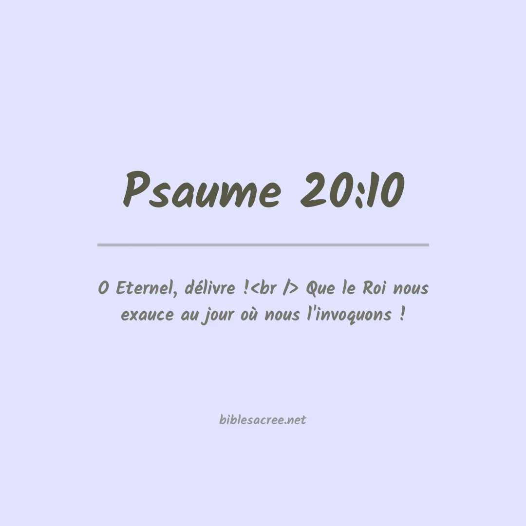 Psaume - 20:10