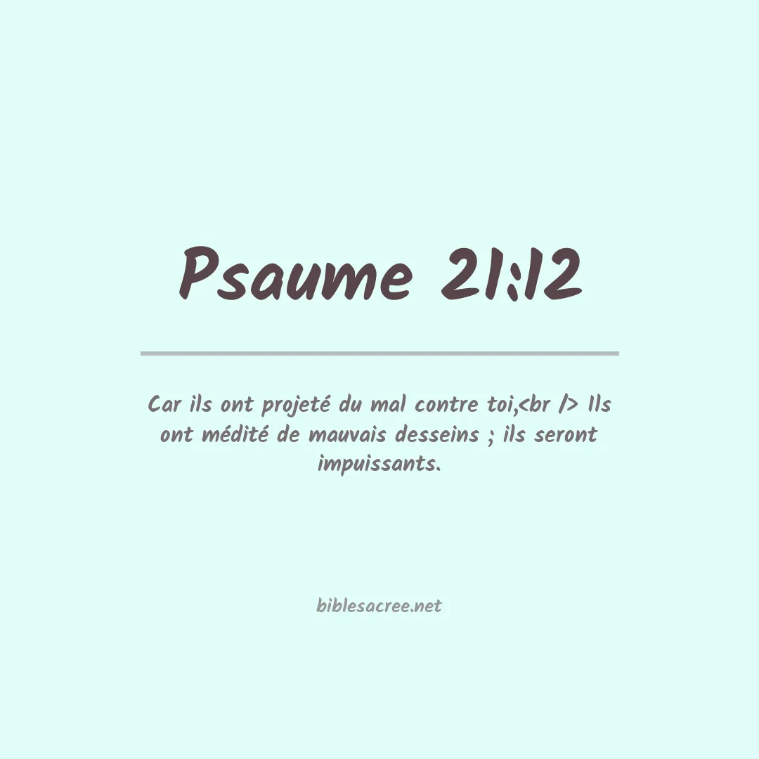 Psaume - 21:12