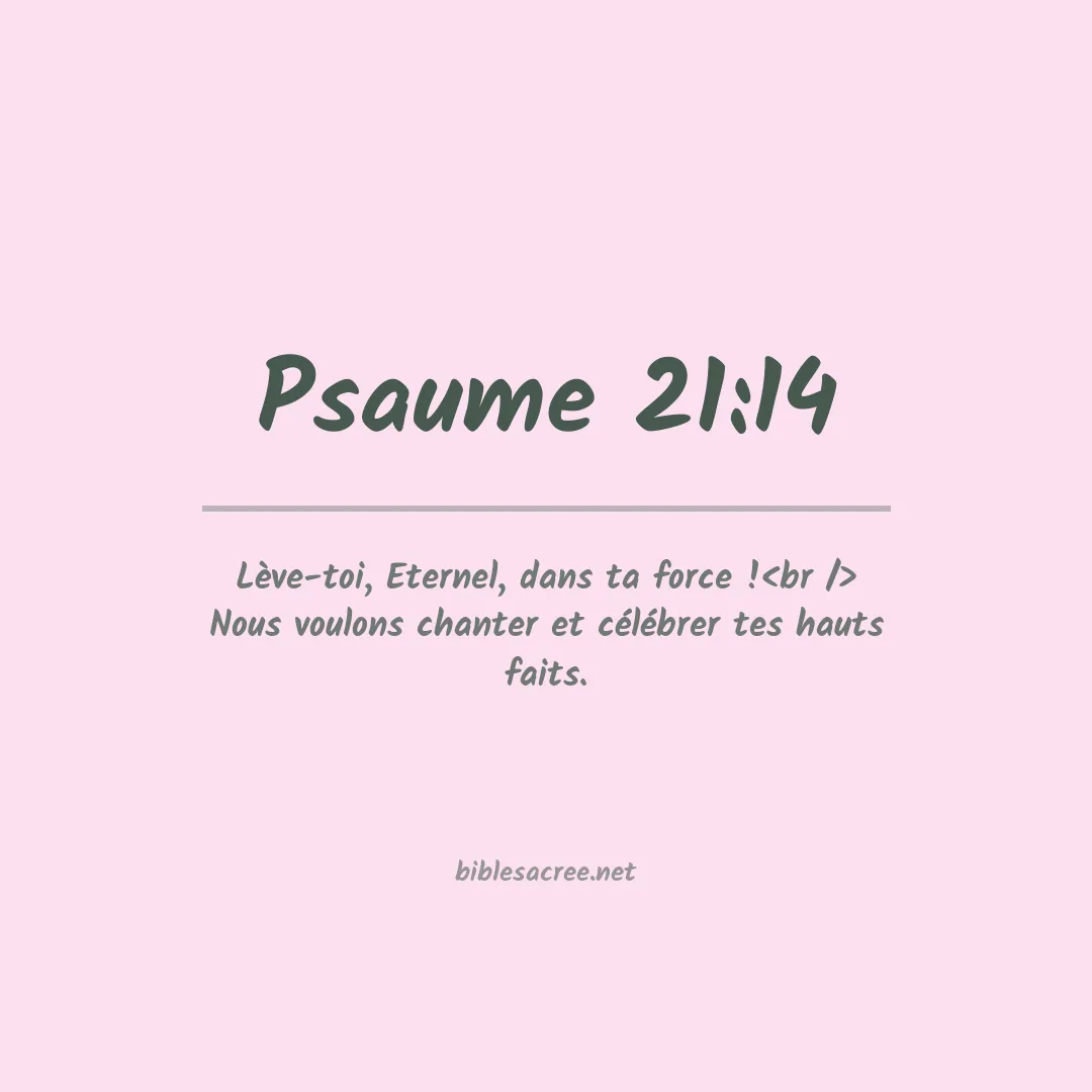Psaume - 21:14