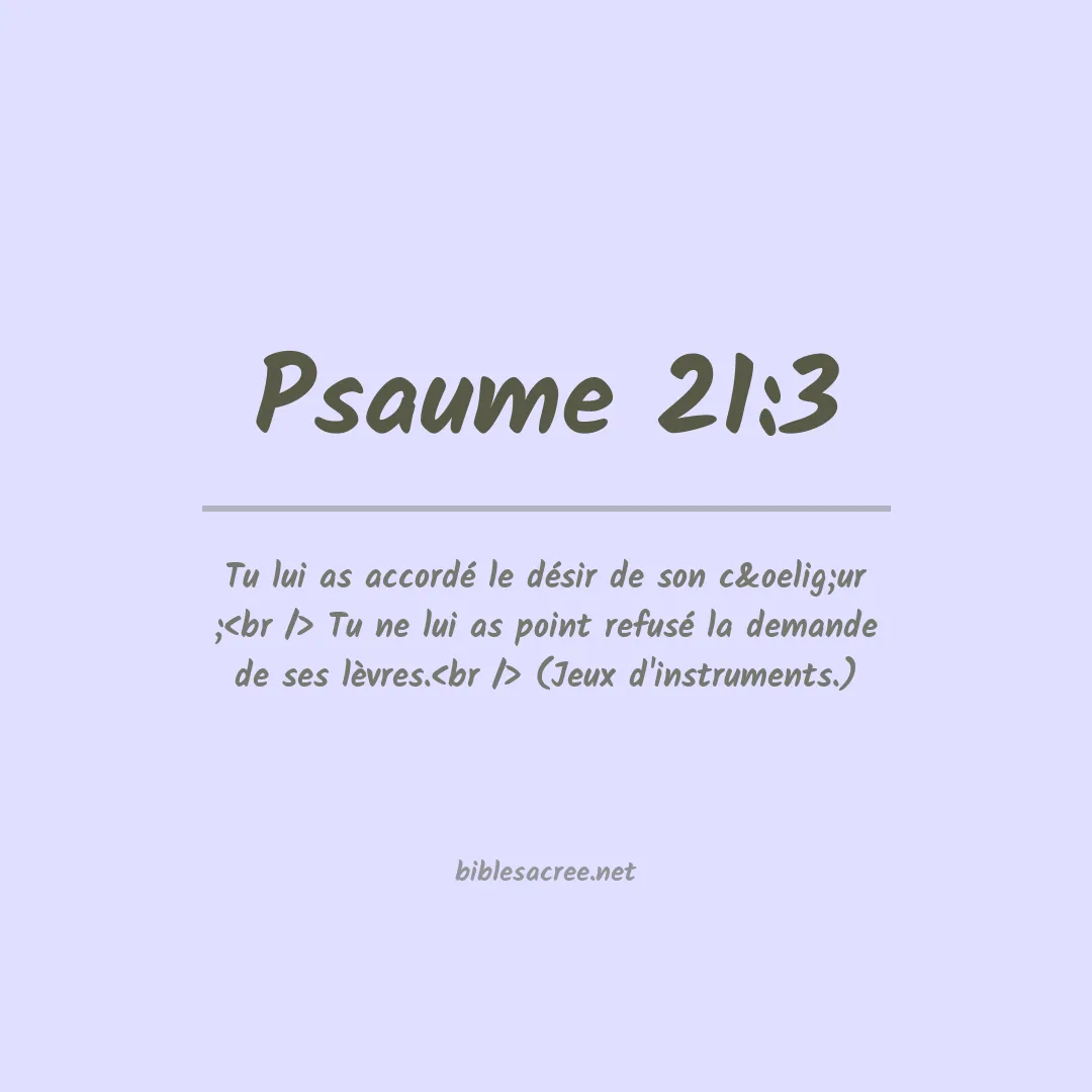 Psaume - 21:3