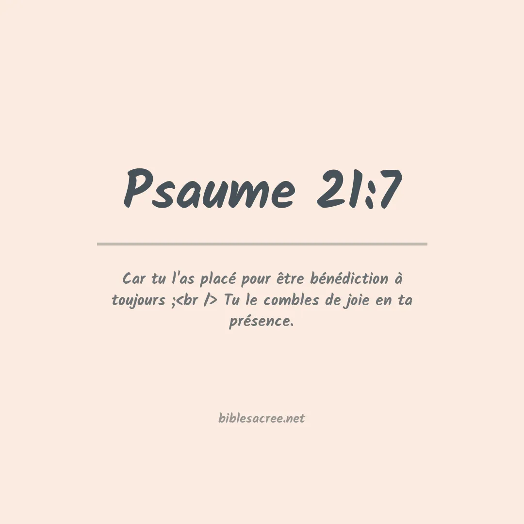 Psaume - 21:7