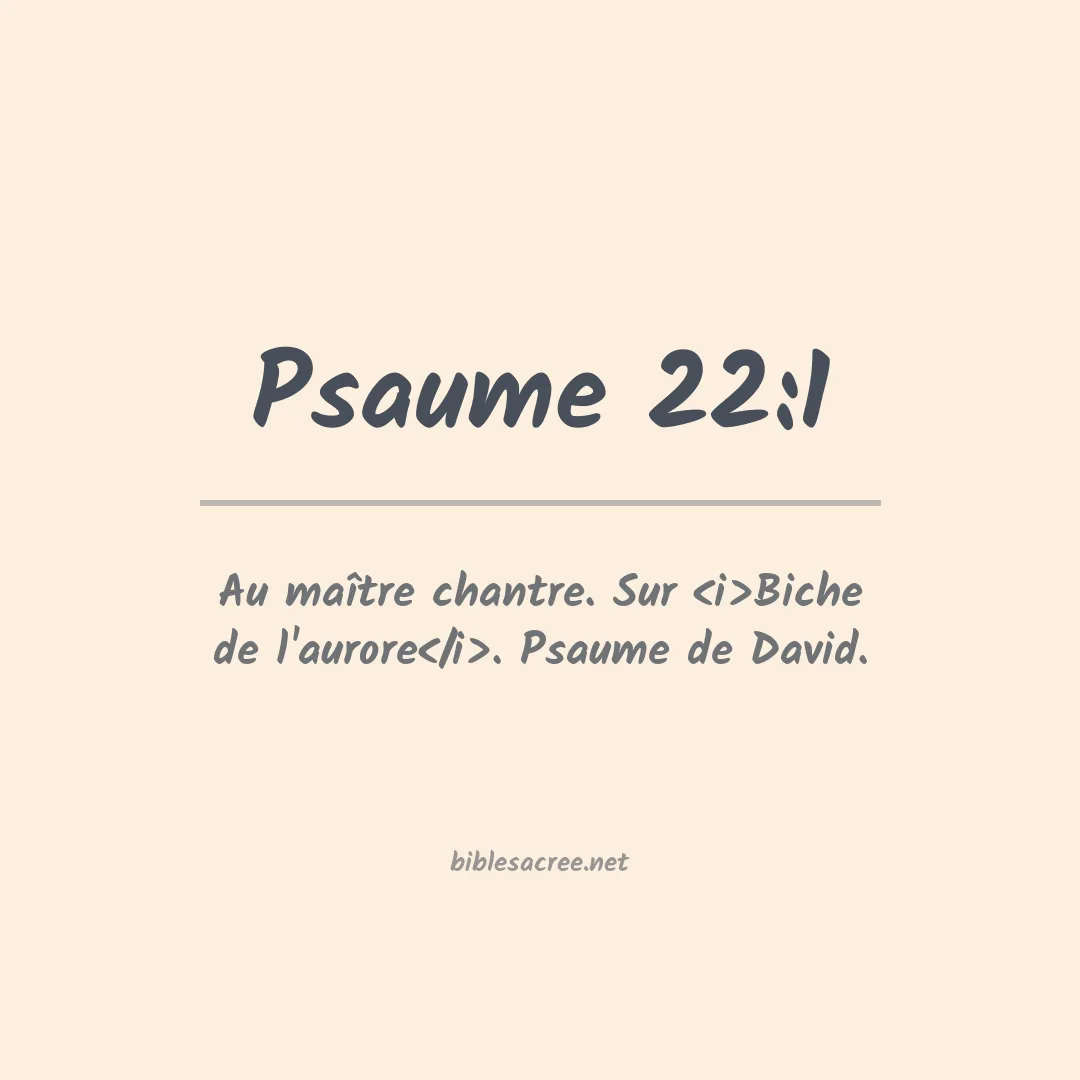 Psaume - 22:1