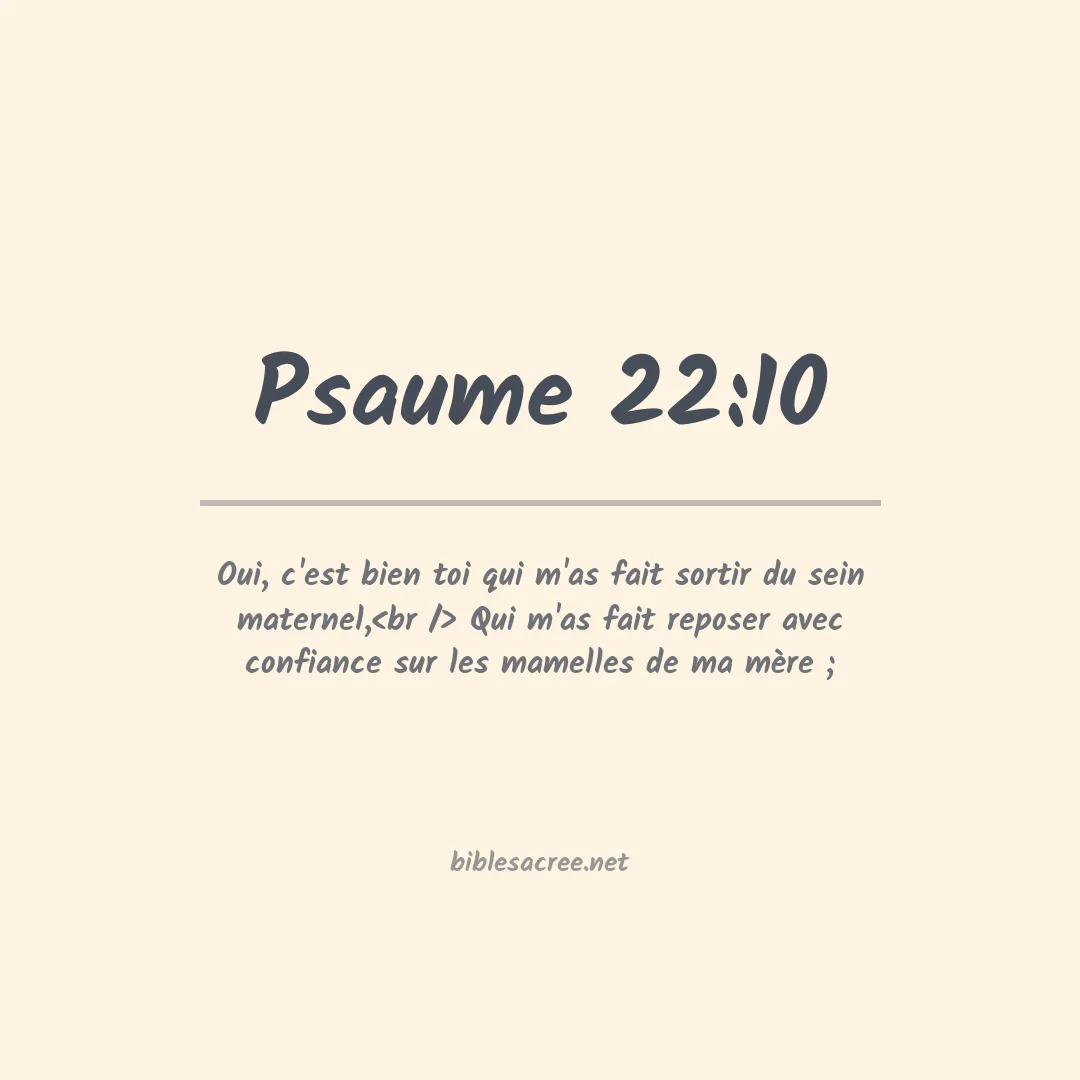 Psaume - 22:10