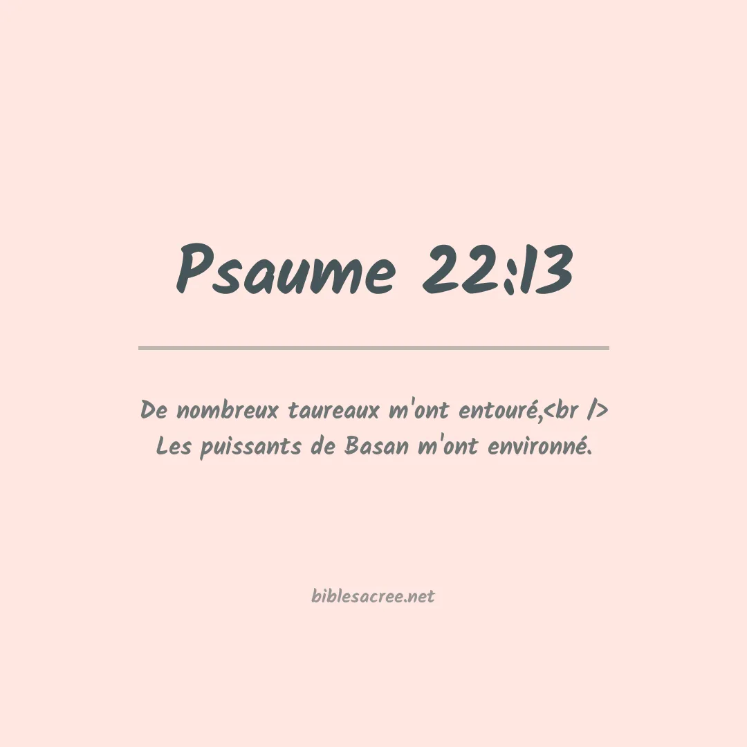 Psaume - 22:13