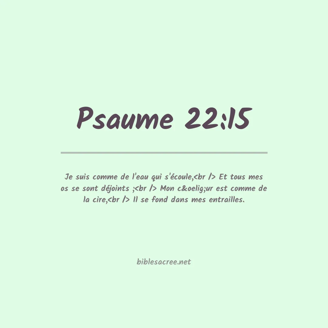 Psaume - 22:15