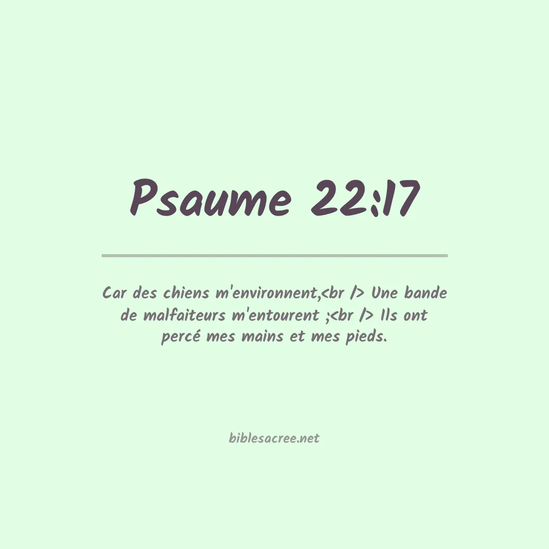 Psaume - 22:17