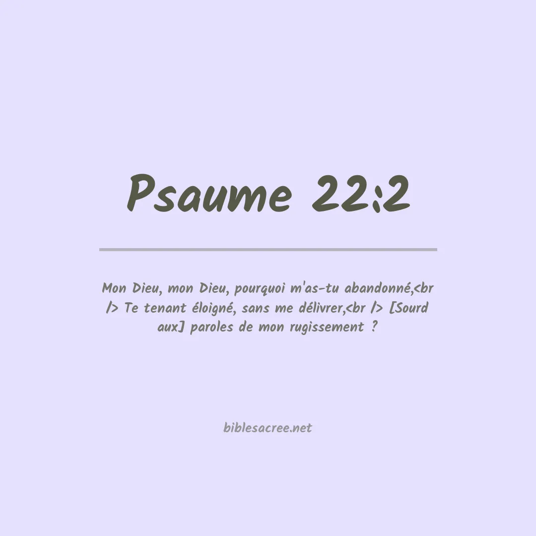 Psaume - 22:2