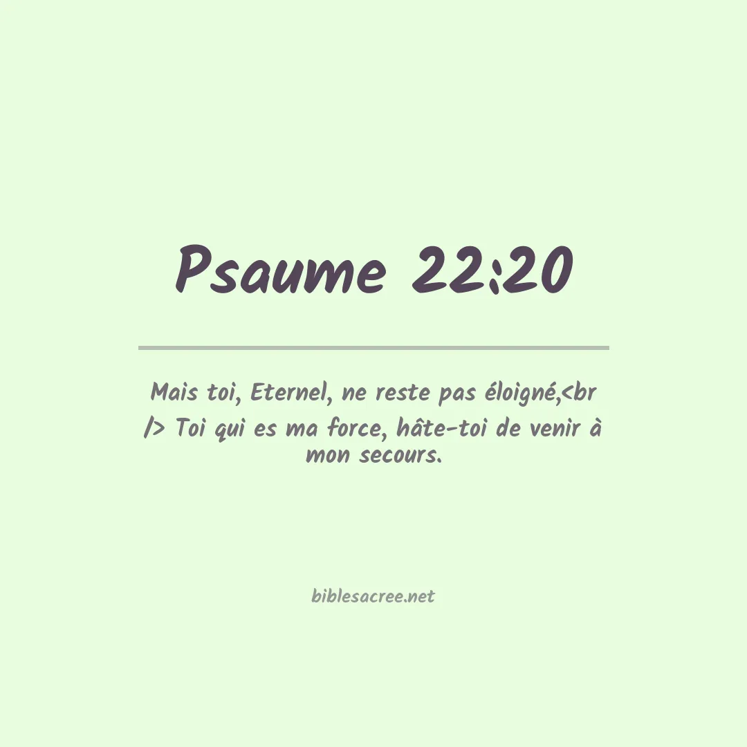 Psaume - 22:20