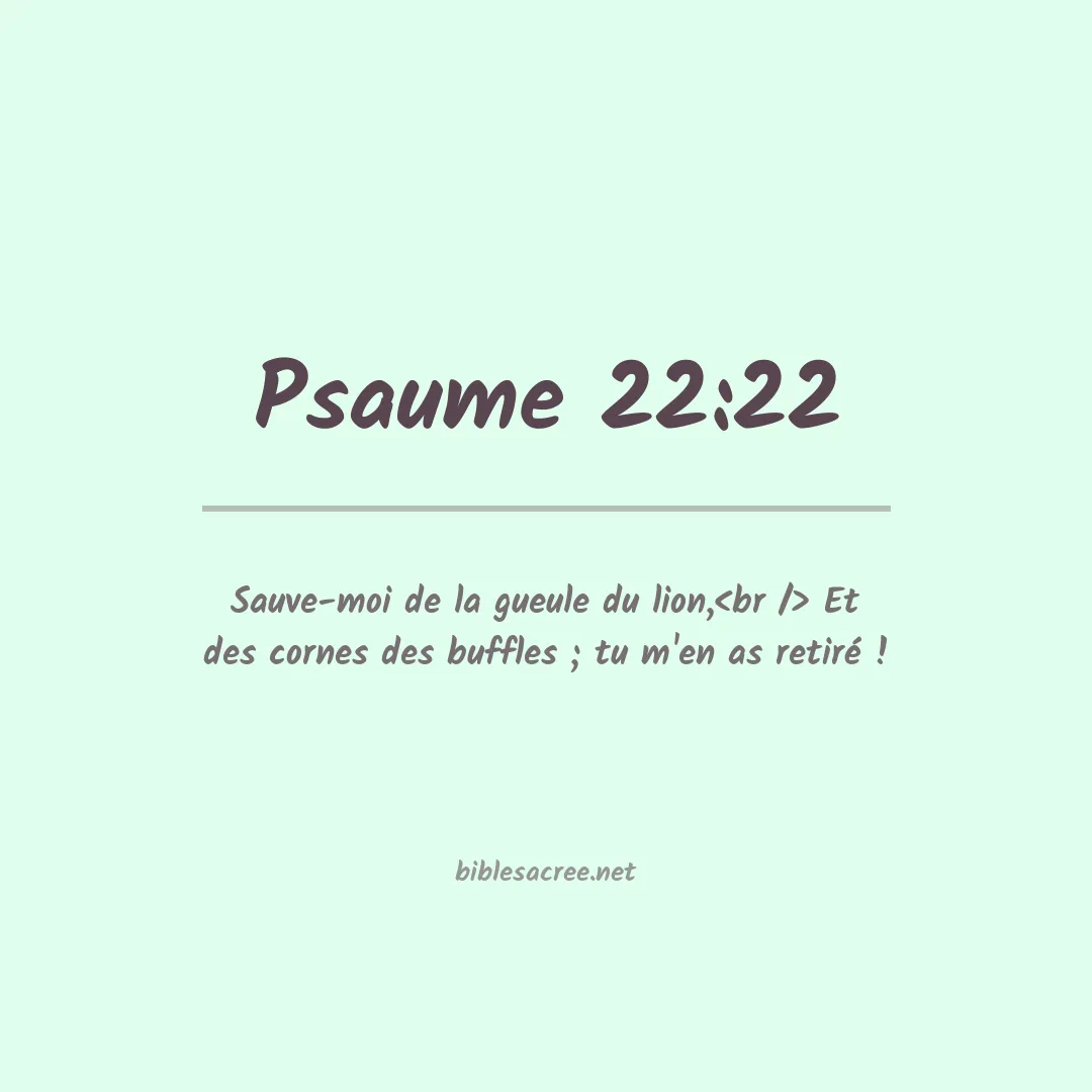 Psaume - 22:22