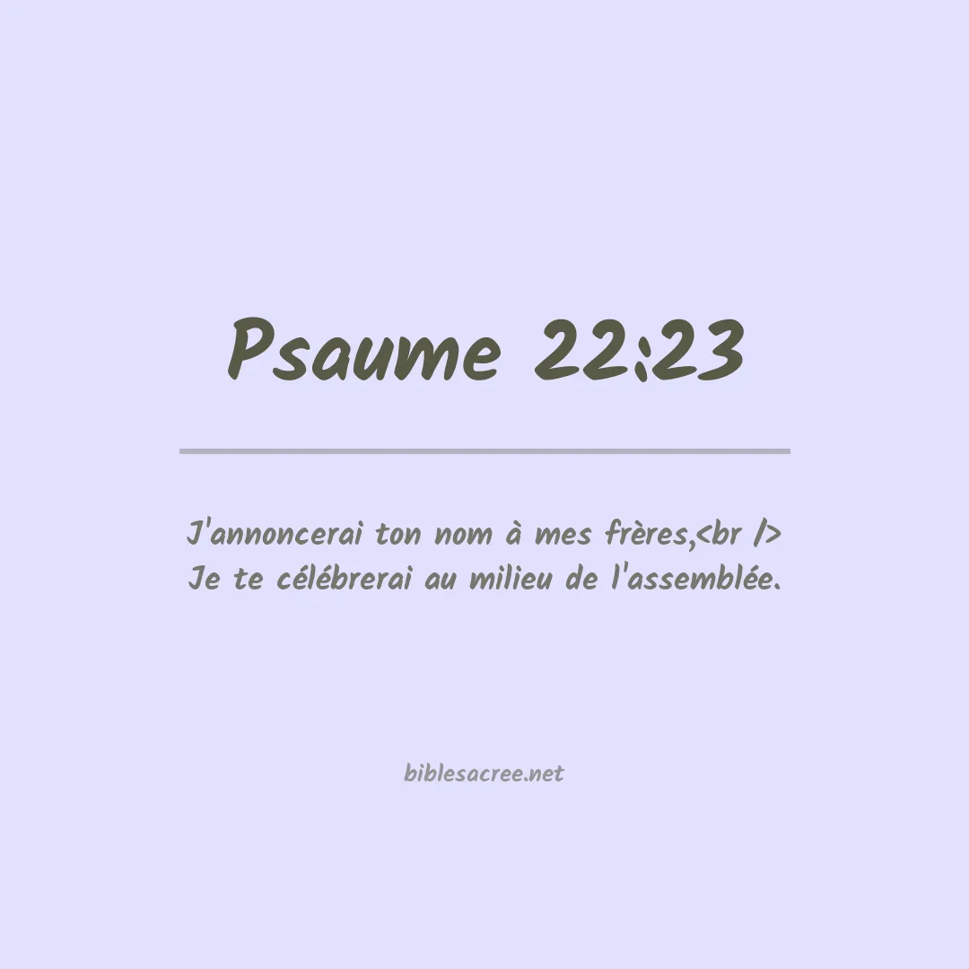 Psaume - 22:23