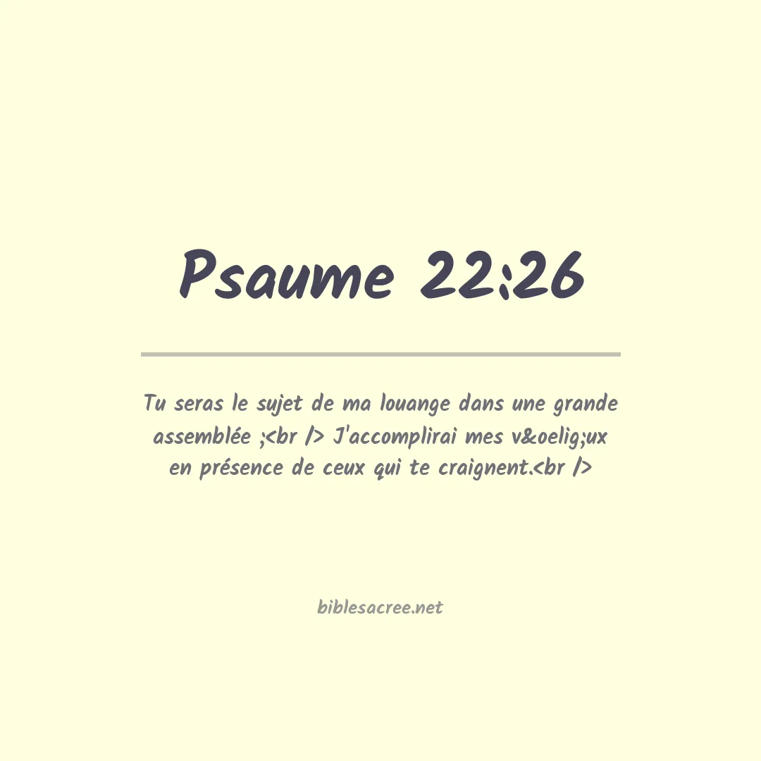 Psaume - 22:26