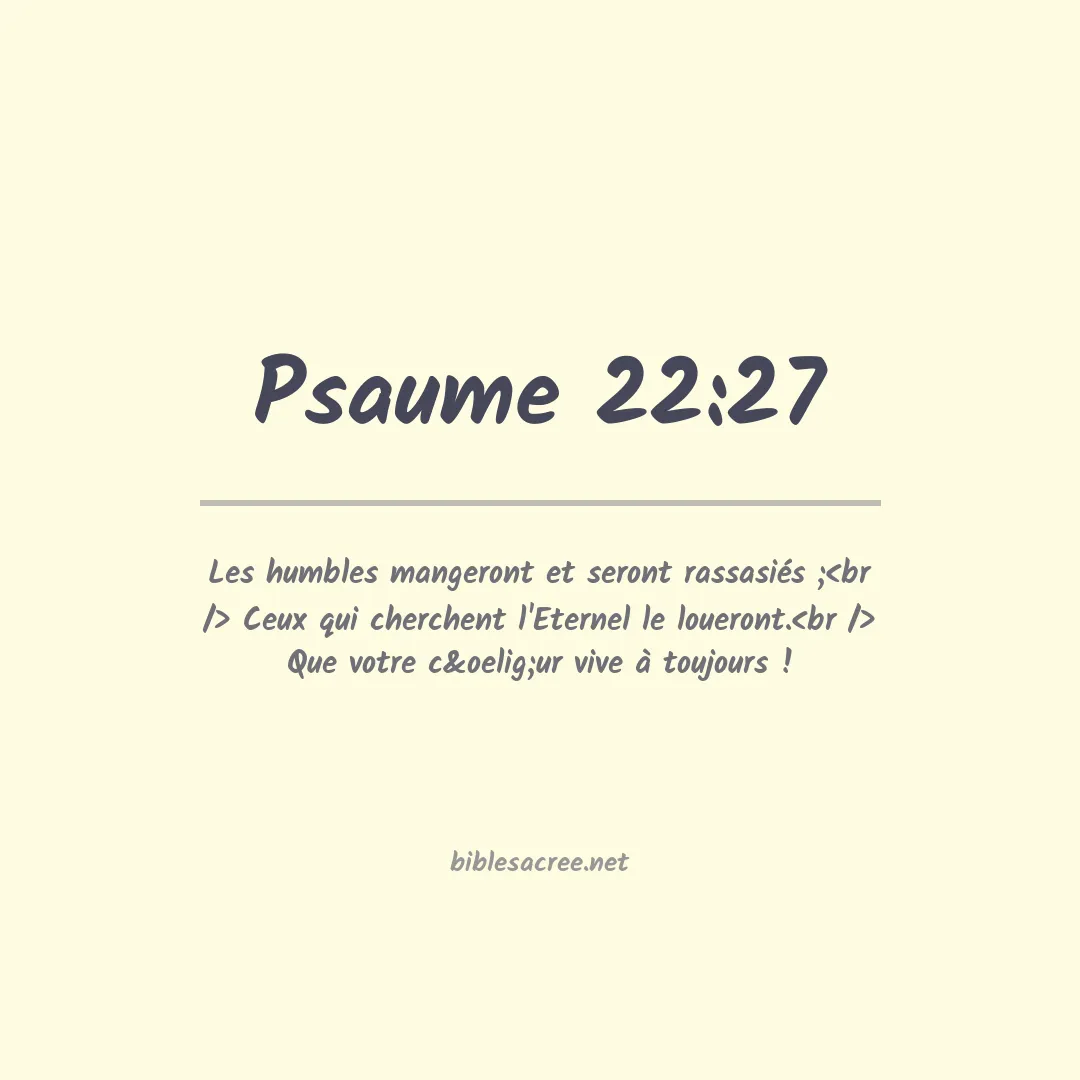 Psaume - 22:27