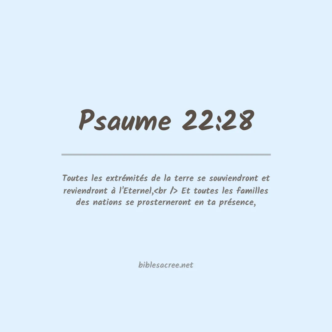 Psaume - 22:28
