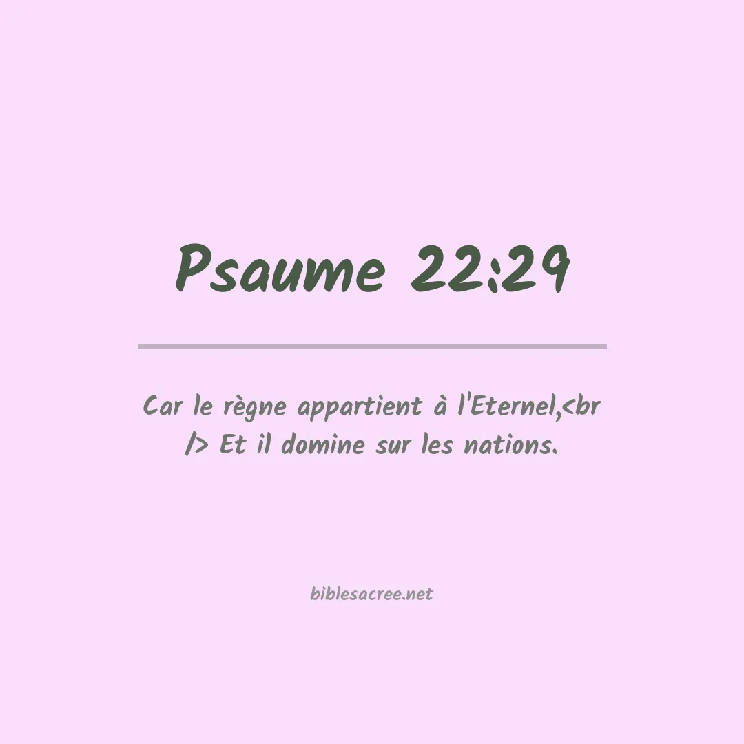 Psaume - 22:29