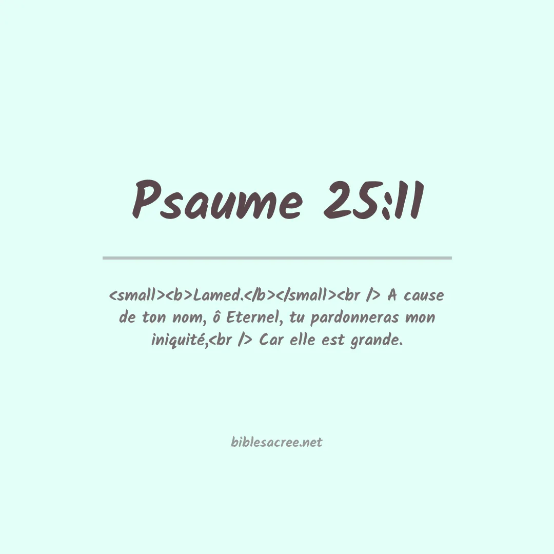 Psaume - 25:11