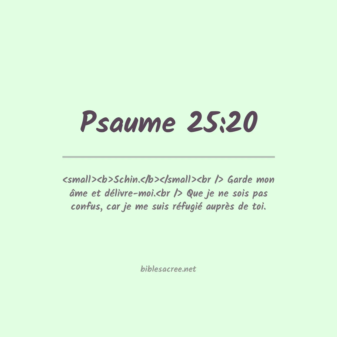 Psaume - 25:20