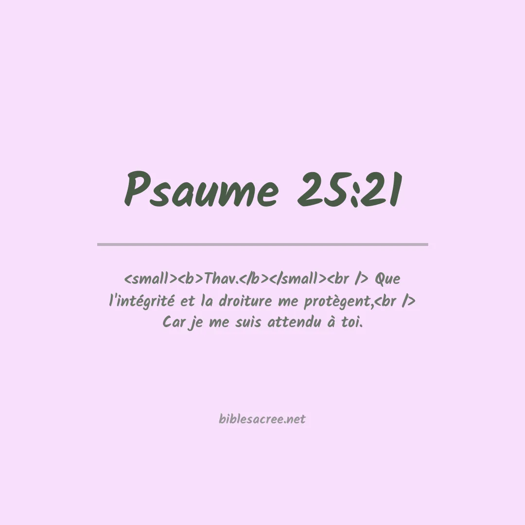 Psaume - 25:21
