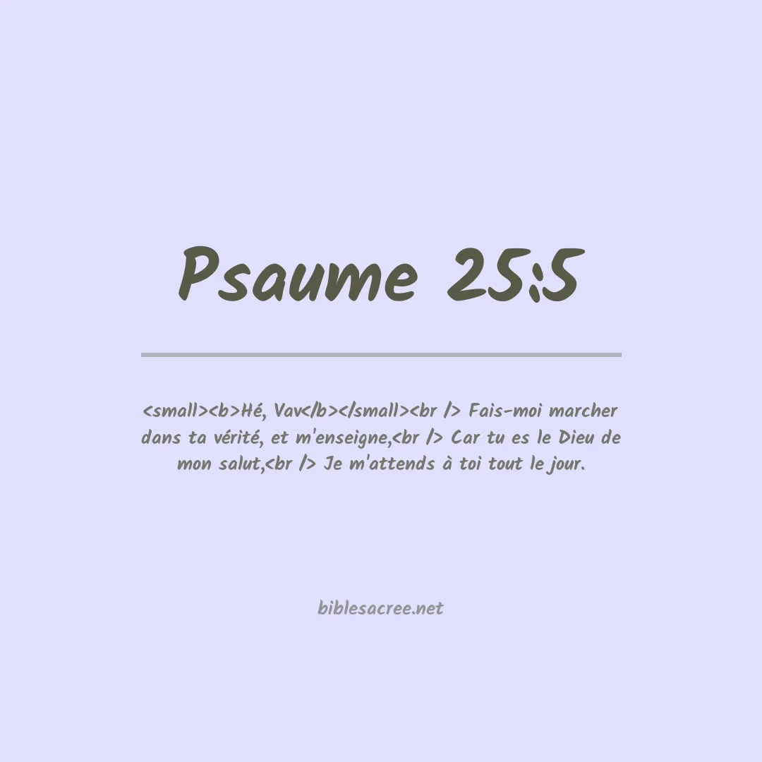 Psaume - 25:5