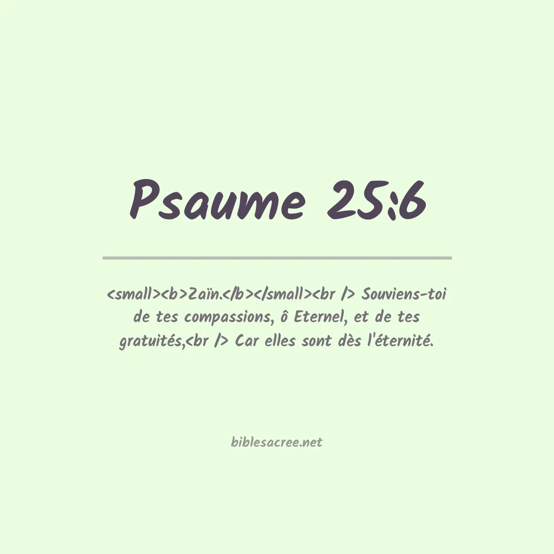 Psaume - 25:6