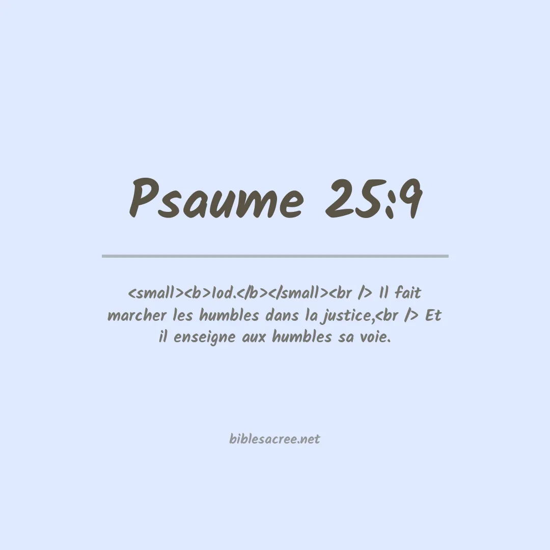 Psaume - 25:9