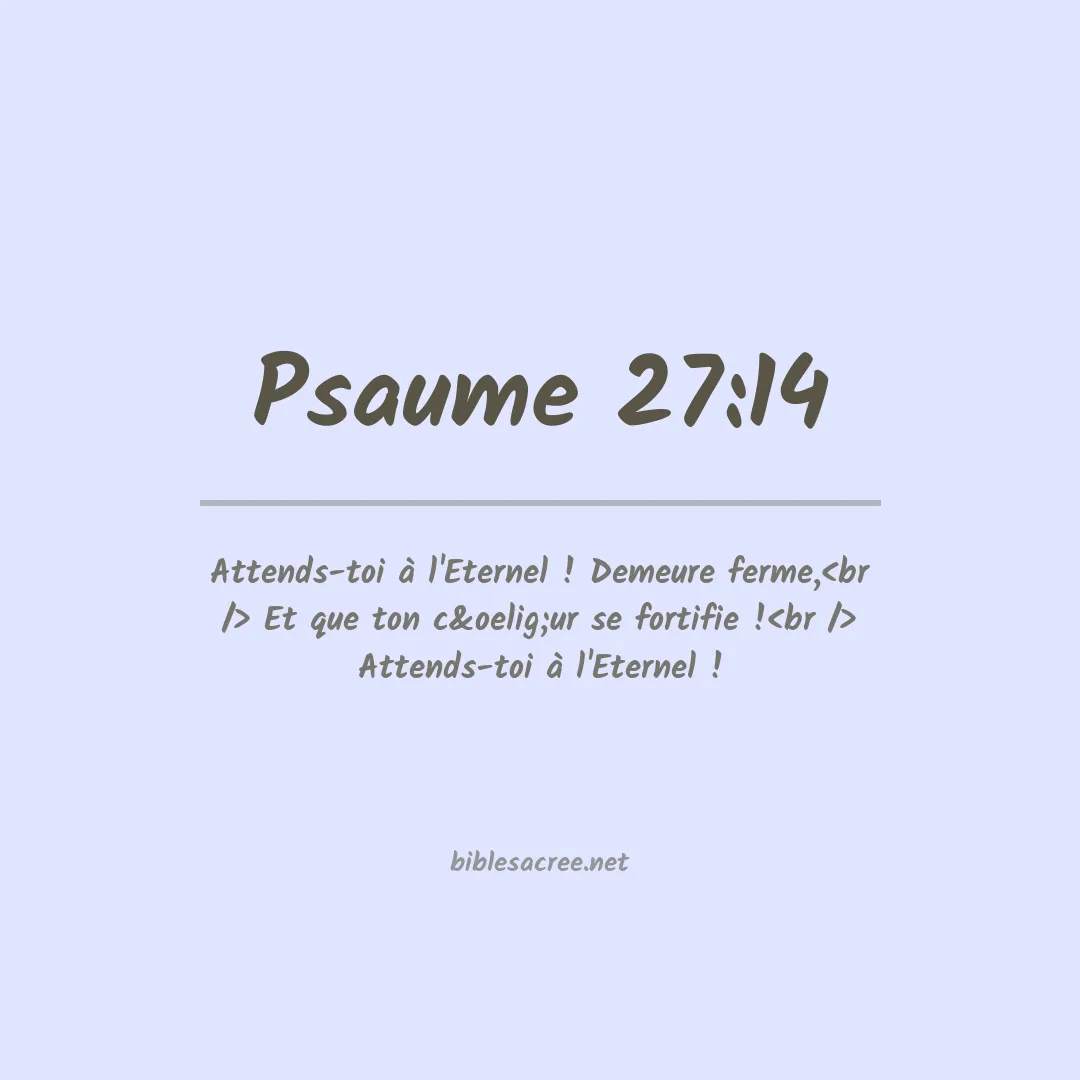 Psaume - 27:14