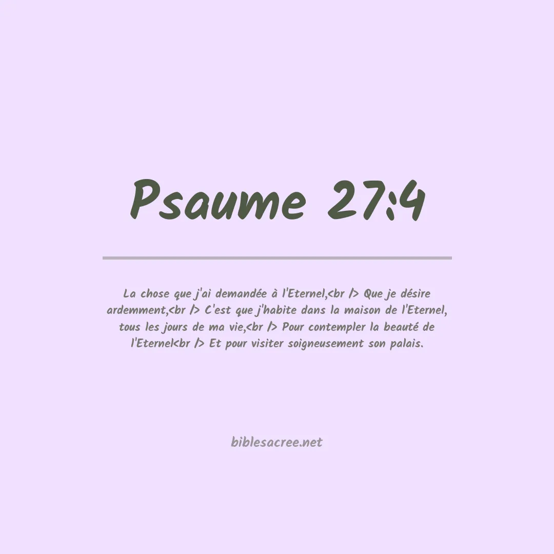 Psaume - 27:4