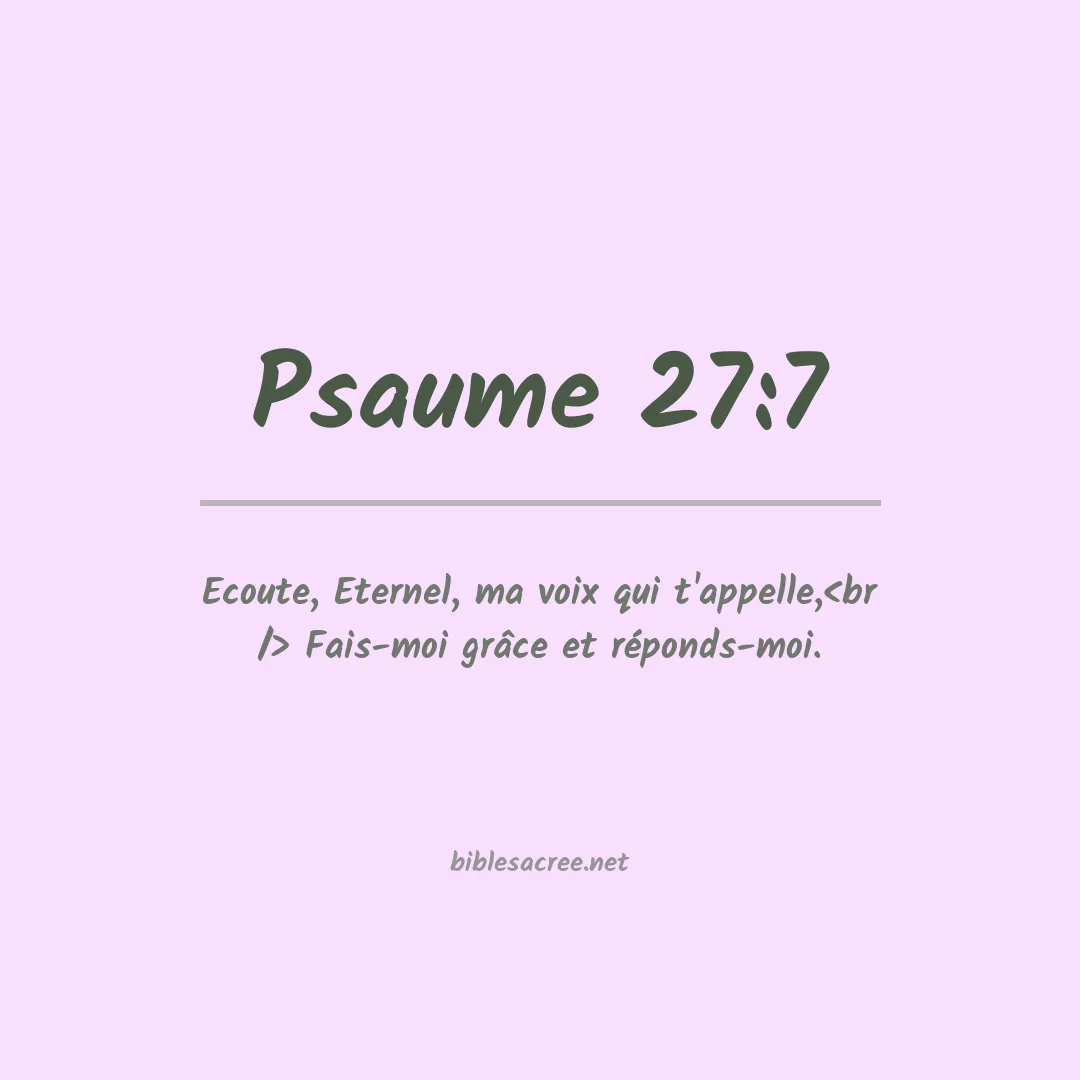 Psaume - 27:7