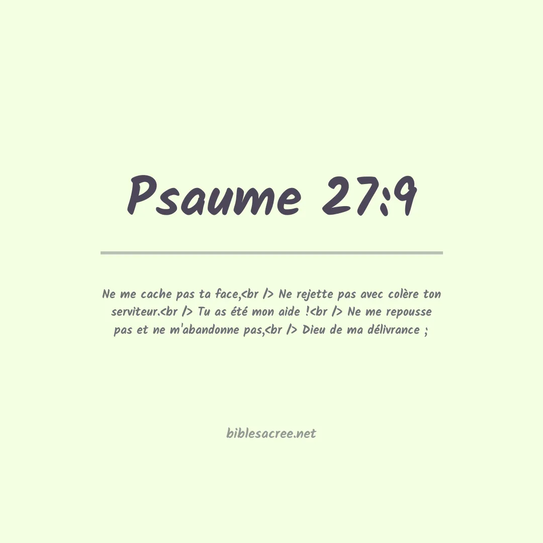Psaume - 27:9