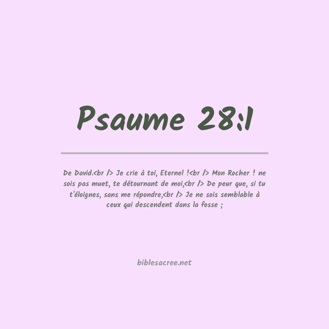 Psaume - 28:1